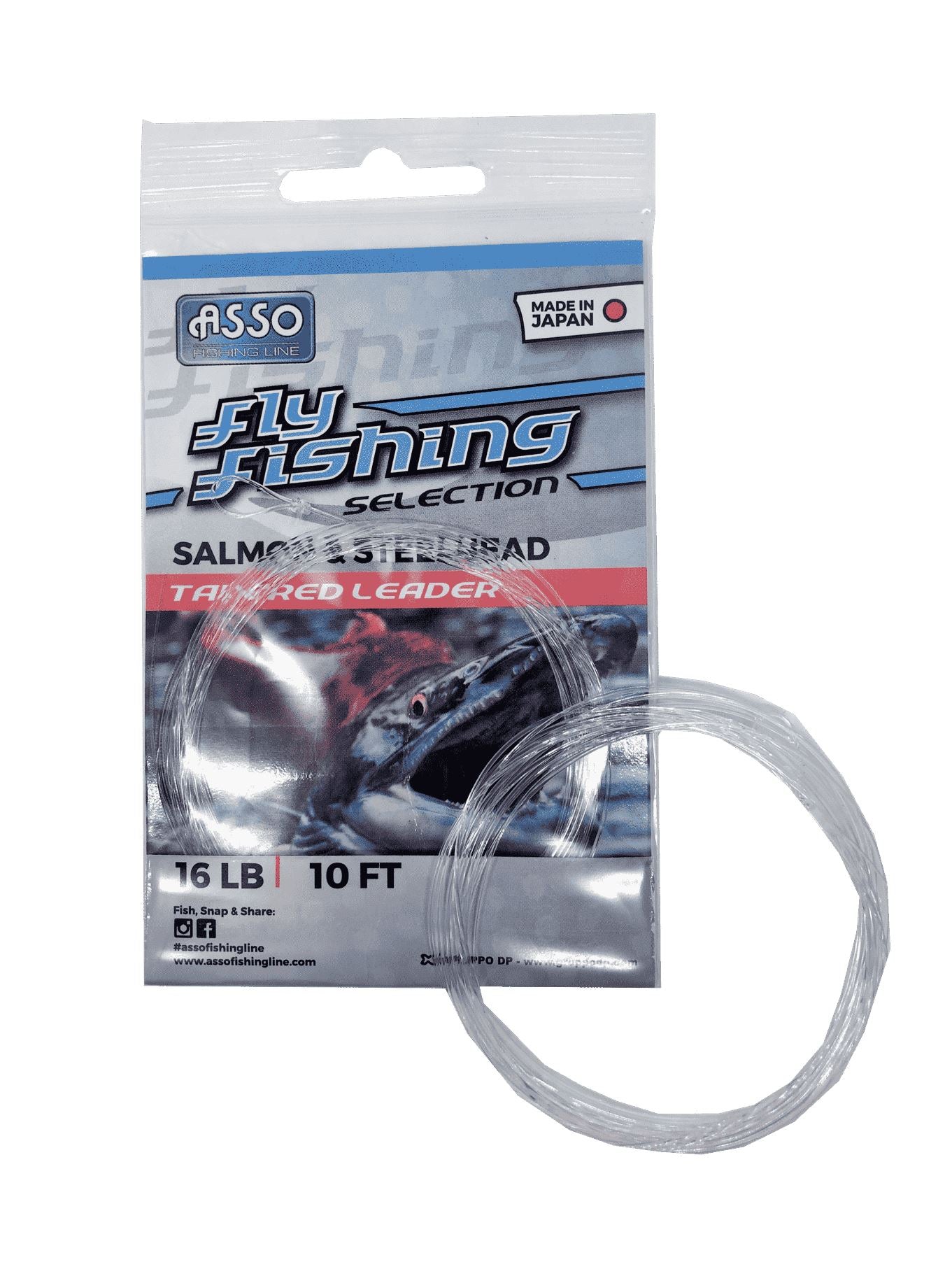 ASSO Salmon & Steelhead Tapered Leader - Upavon Fly Fishing