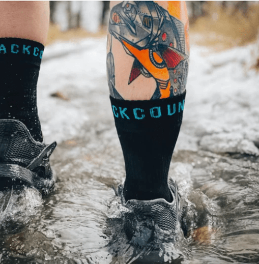 Backcountry Skinz Waterproof Mid Length Socks - Black