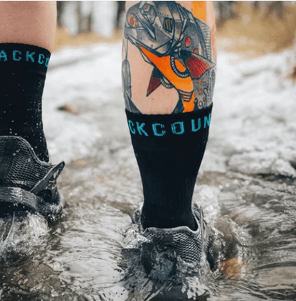 Backcountry Skinz Waterproof Mid Length Socks - Black