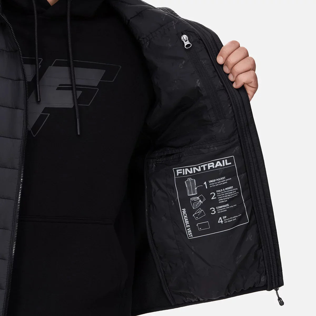 Finntrail Master Vest Graphite 1512 insulated vest — product view 6
