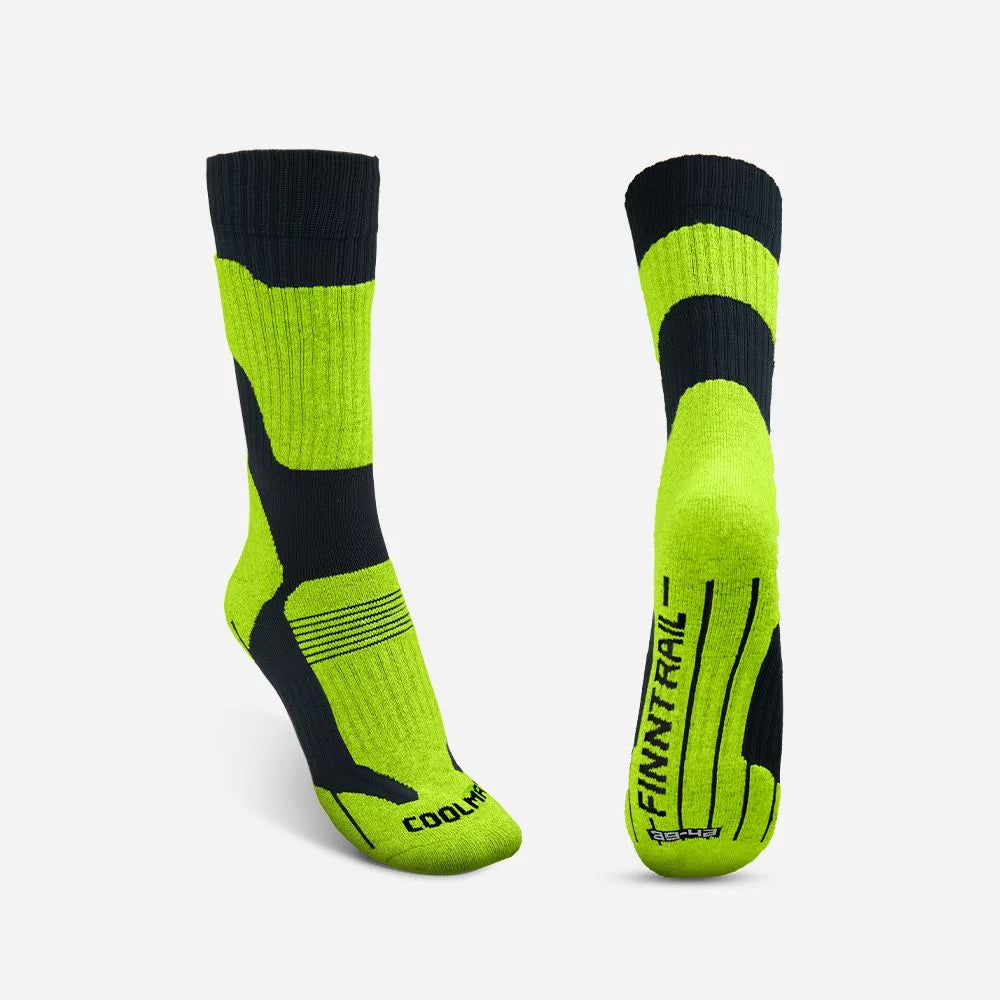 Finntrail Coolmax Lime 3202 thermal socks — front view