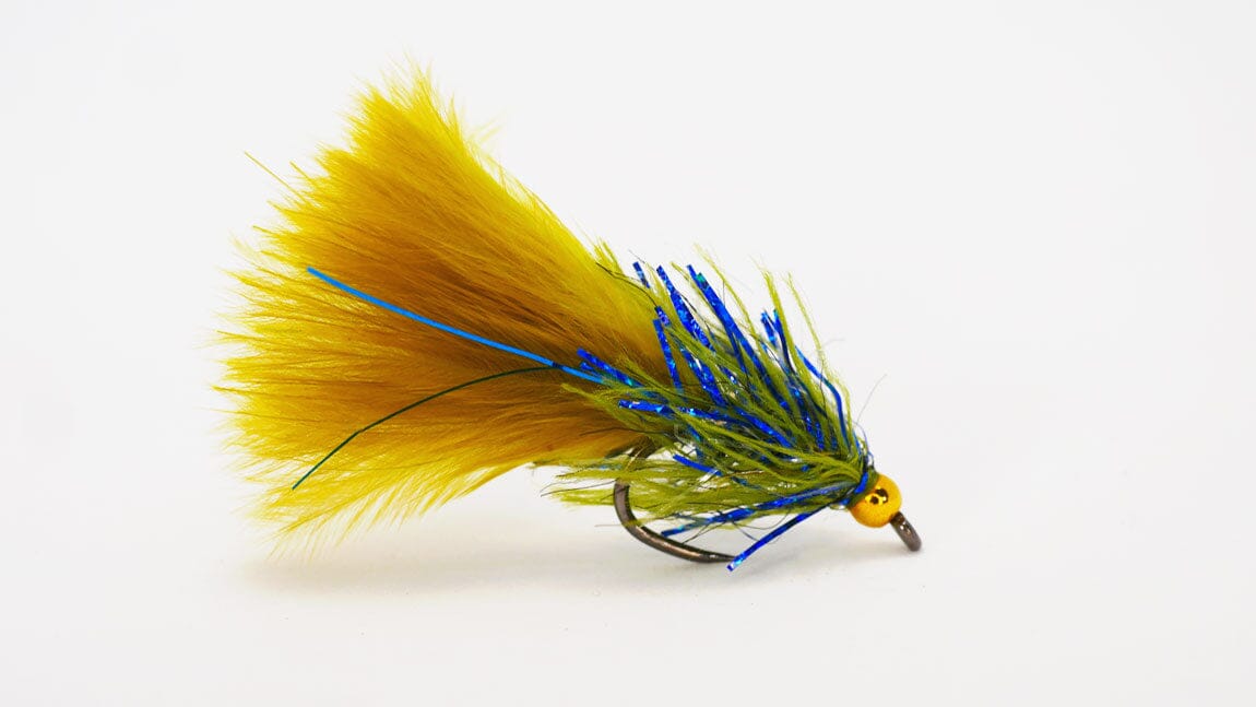 Straggle Lure Gold Headed Blue Flash Damsel - Upavon Fly Fishing