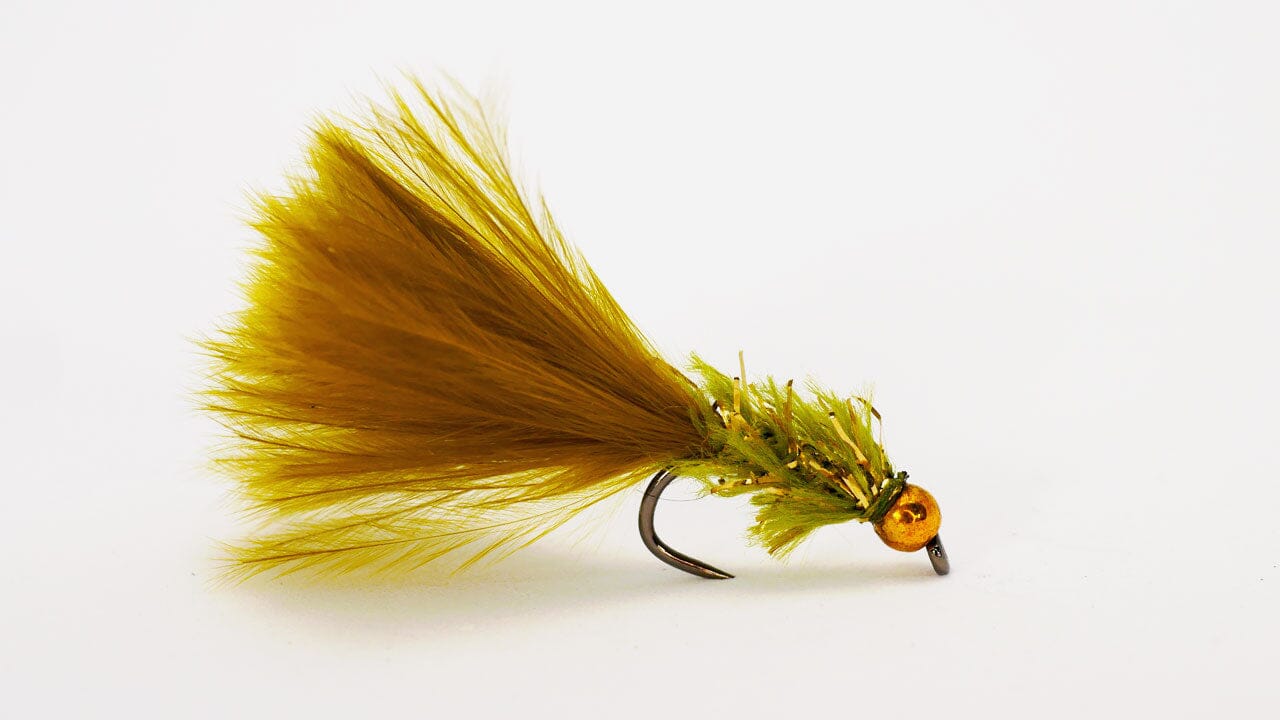 Straggle Mini Lure Gold Flash Olive - Upavon Fly Fishing