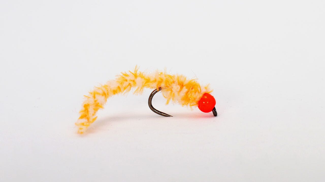 Atomic Worm Hazard Orange - Upavon Fly Fishing