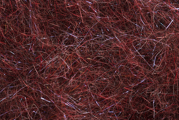 Troutline Mad Rabbit Dubbing Plus UV fly tying material in vibrant red, suitable for creating realistic fishing flies.