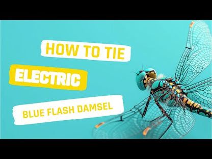 Upavon Electric Blue Flash Damsel Straggle Hackle