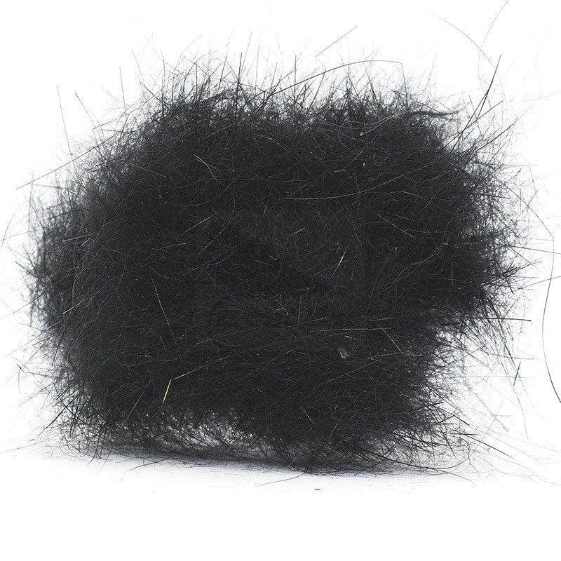 Black Troutline Mad Rabbit Dubbing for fly tying, soft and fluffy fly tying materials from Troutline.