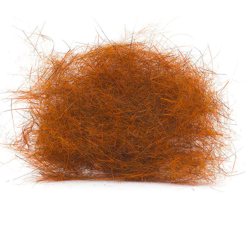 Troutline Mad Rabbit Dubbing in hot orange, fly tying material, soft and fluffy for creating realistic fishing flies.
