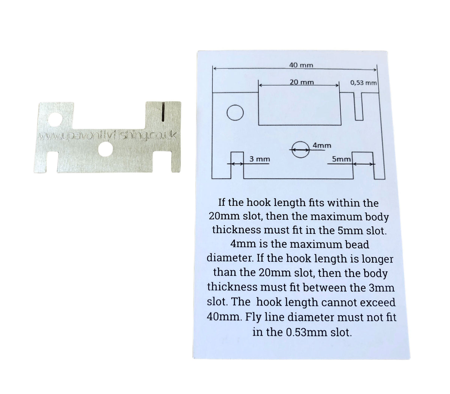 Upavon FIPS-Mouche Rules Competition Fly & Hook Gauge - Upavon Fly Fishing