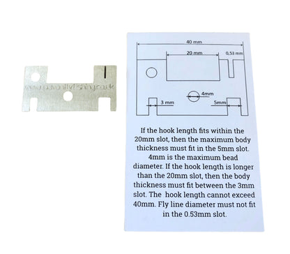 Upavon FIPS-Mouche Rules Competition Fly & Hook Gauge - Upavon Fly Fishing