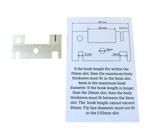 Upavon FIPS-Mouche Rules Competition Fly & Hook Gauge - Upavon Fly Fishing