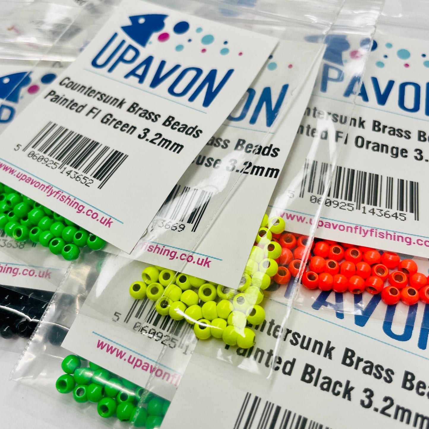 Upavon Countersunk Painted Brass Beads - Upavon Fly Fishing