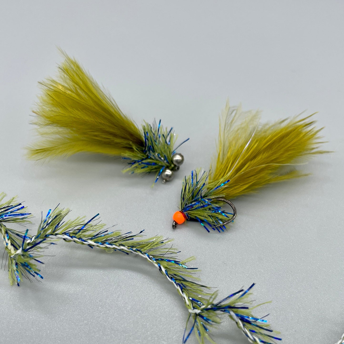Upavon Blue Flash Damsel Straggle Hackle - Upavon Fly Fishing