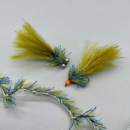 Upavon Blue Flash Damsel Straggle Hackle - Upavon Fly Fishing