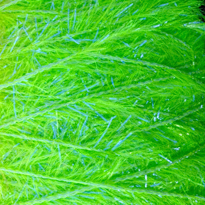 Upavon UV Boosted Straggle Hackle in bright orange, fly tying material by UPAVON FLY FISHING, with 4mm UV-boosted hackle fibers.