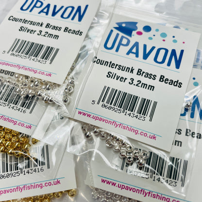 Upavon Countersunk Metallic Brass Beads - Upavon Fly Fishing